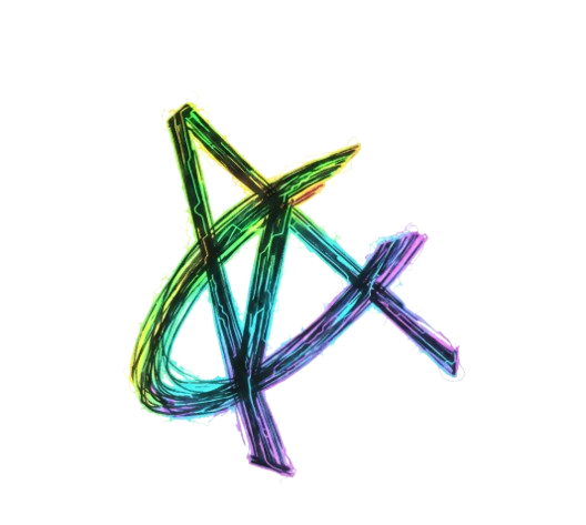 AksChitra engine logo — abstract terminal grid with glowing nodes